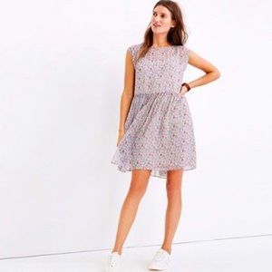Madewell tie back mini dress- shadow petal, XS